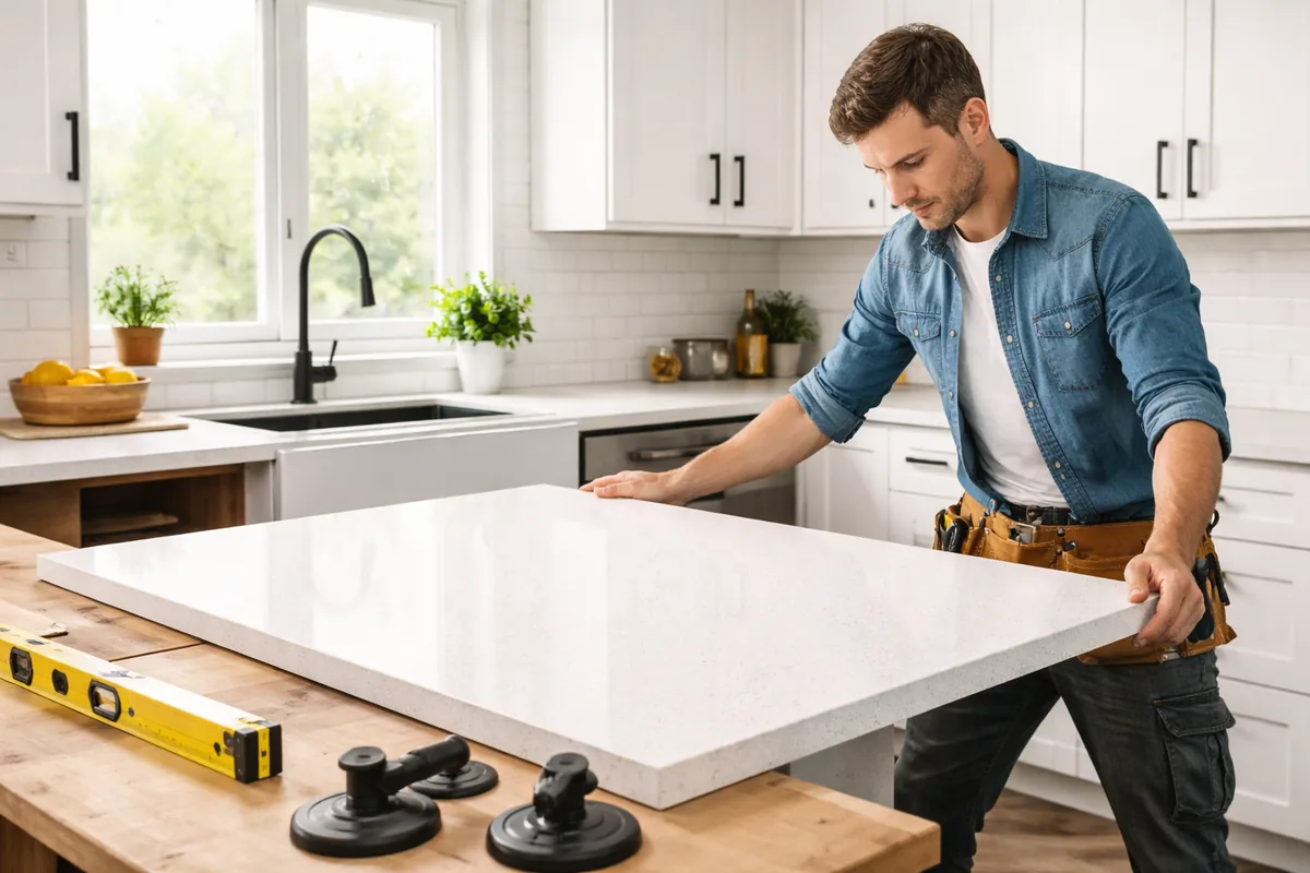 Comment installer un plan de travail en quartz dans votre cuisine