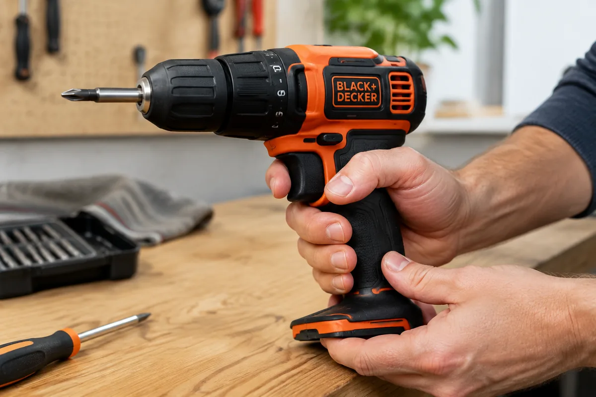 Comment débloquer la gâchette d’une visseuse Black+Decker restée enfoncée ?