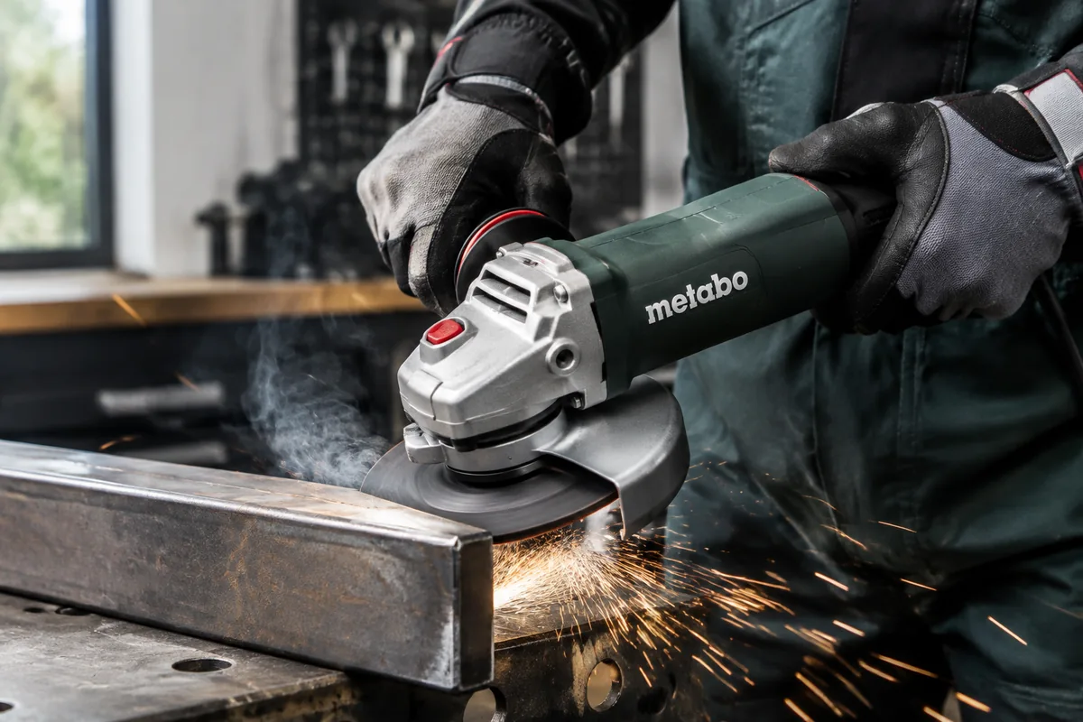 D’où vient l’odeur de brûlé d’une meuleuse d’angle Metabo en cours d’utilisation ?