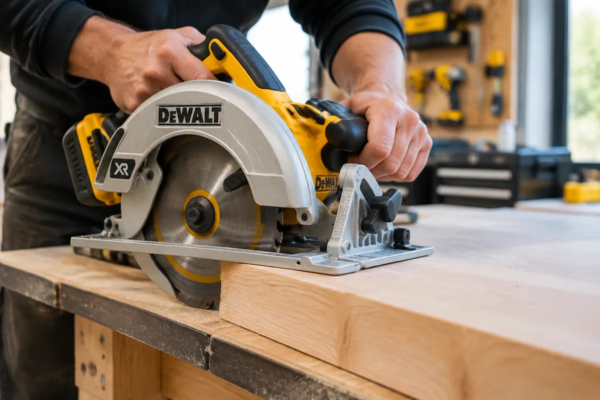 Que faire si une scie circulaire DeWalt produit des coupes en biais ?