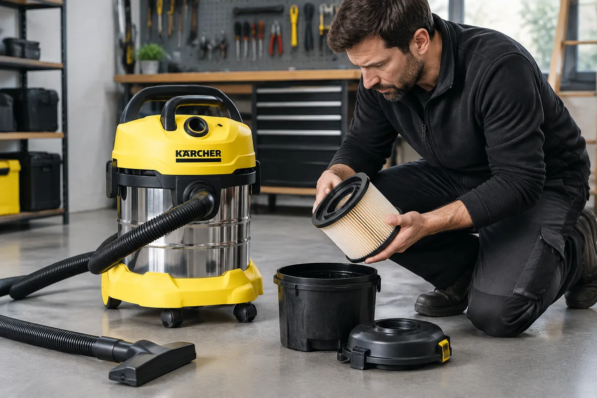 Pourquoi un aspirateur d’atelier Kärcher perd-il son aspiration ?